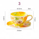 Floral Porcelain Mug & Saucer 240 ml